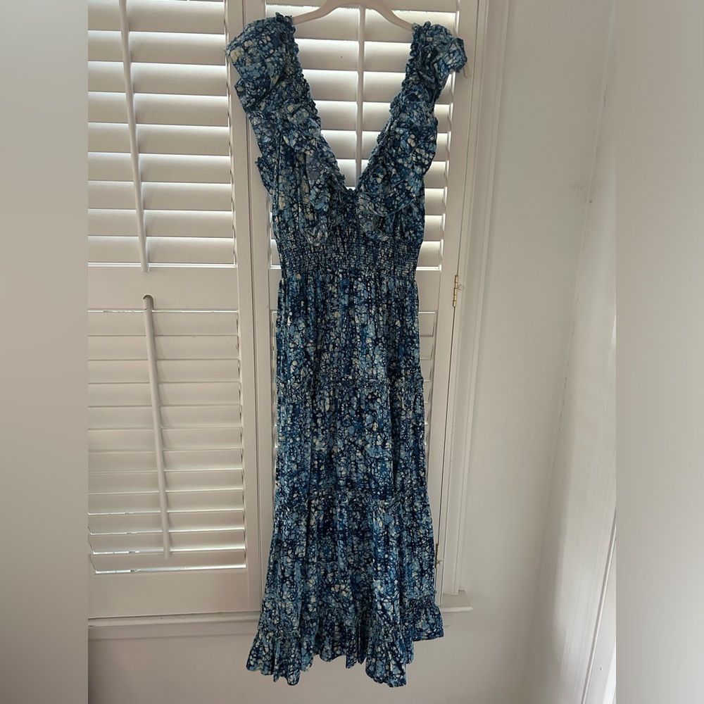 Anthropologie Ruffled Maxi Dress